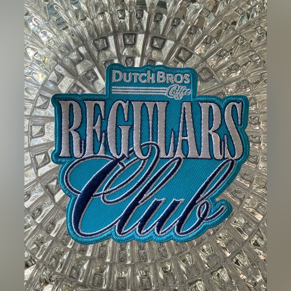 Dutch Bros Coffee Iron On Patch 2025 “ Regulars Club “
